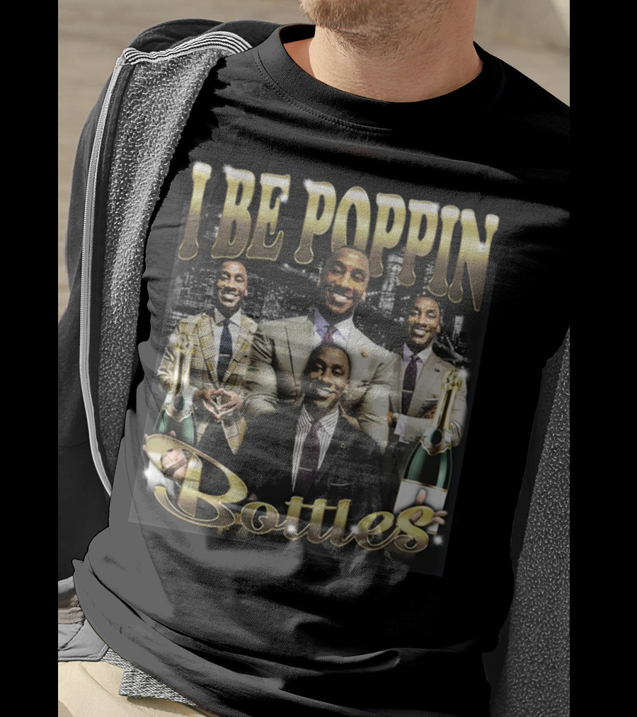 I Be Poppin Bottles Memeabletees Multiple Suited Figures With Champagne T-Shirt