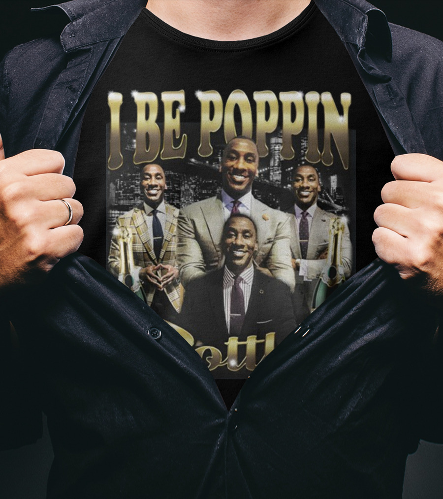 I Be Poppin Bottles Memeabletees Multiple Suited Figures With Champagne T-Shirt