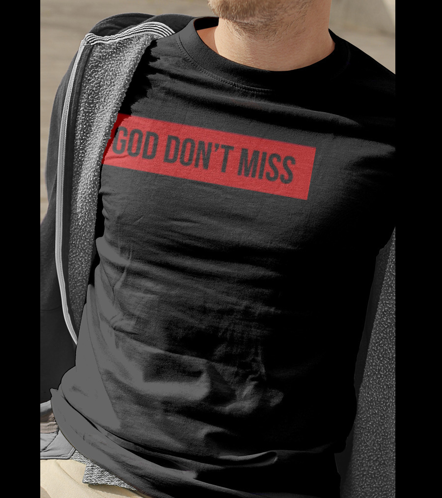 AtlantaDream God Don't Miss Red Block Text T-Shirt