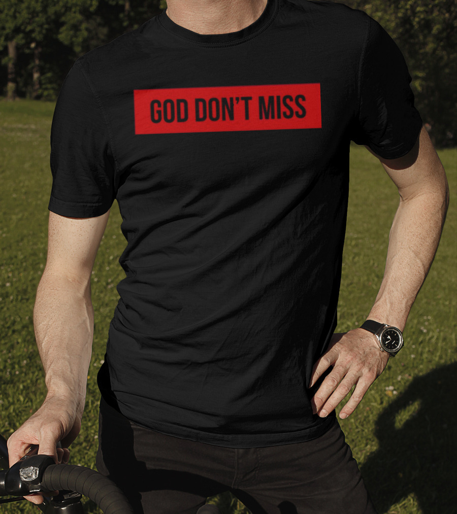 AtlantaDream God Don't Miss Red Block Text T-Shirt