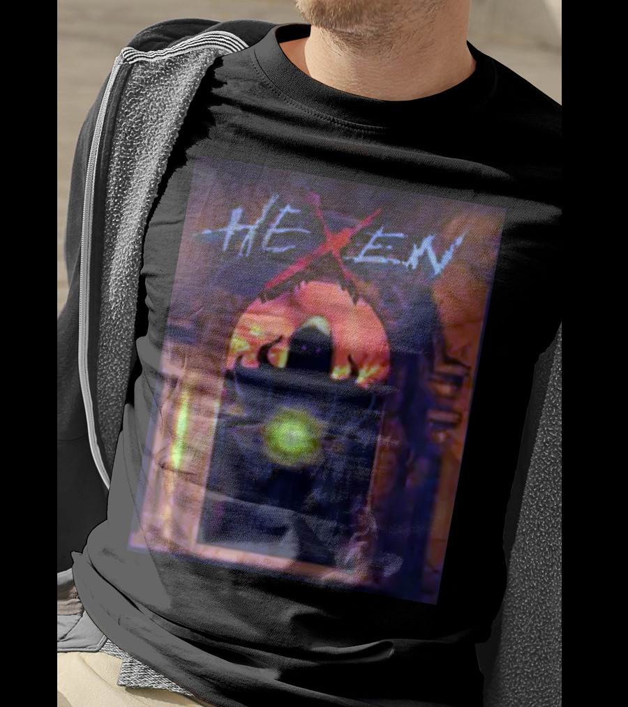 Hexen Mysterious Hooded Figure With Glowing Orb T-Shirt