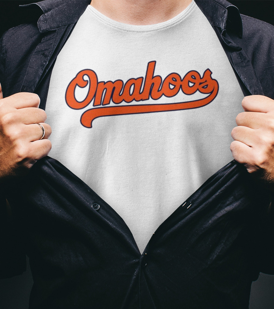 Omahoos Baseball Script T-Shirt