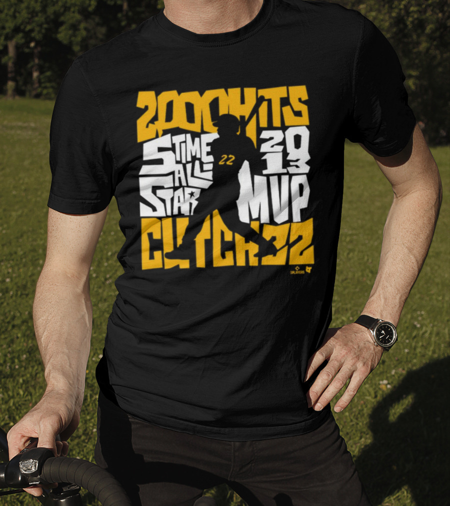 Andrew McCutchen 200 Hits 5 Time All-Star 2013 MVP Pittsburgh Icon 22 T-Shirt