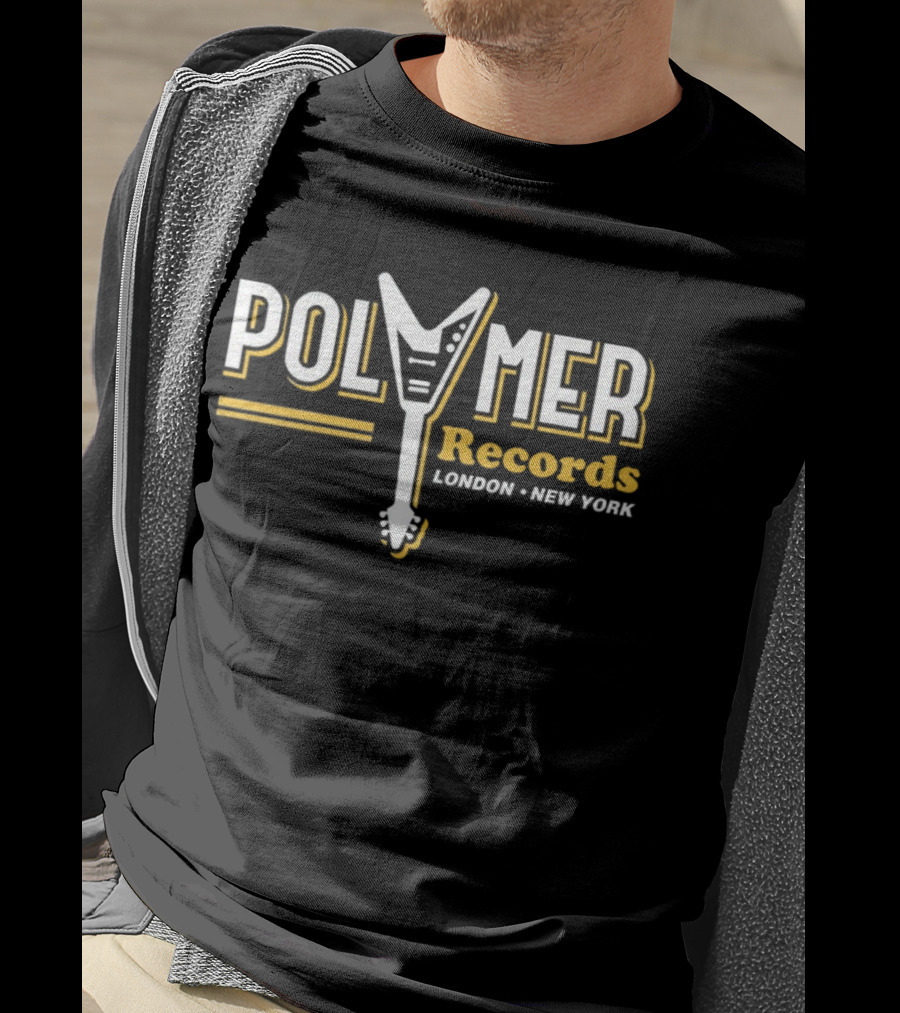 Polymer Records London New York Guitar T-Shirt
