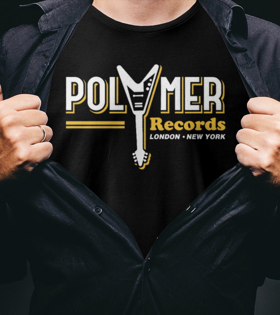 Polymer Records London New York Guitar T-Shirt