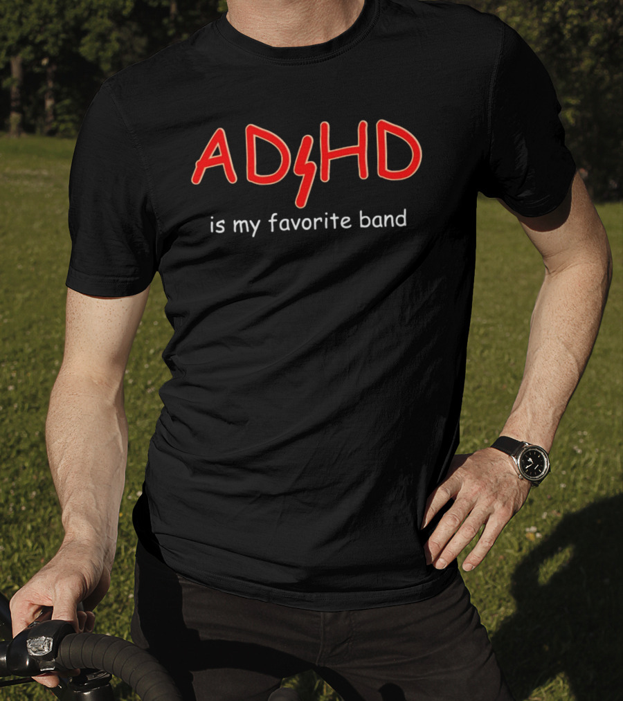 ADHD Is My Favorite Band Swankyswamprat Lightning Bolt T-Shirt