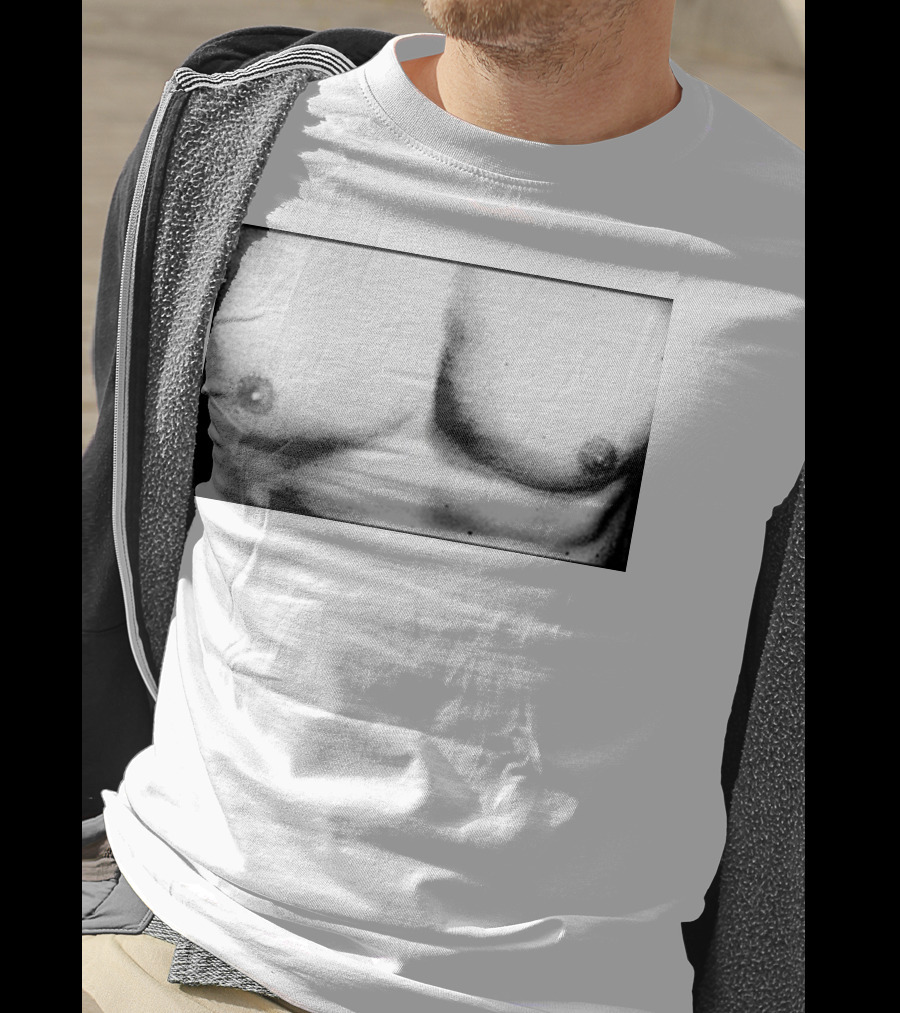 Boy Crazy Pecs Bold Monochrome Torso T-Shirt