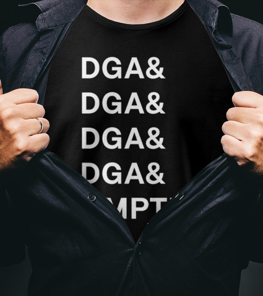 DGA DGA DGA DGA AMPTP Text T-Shirt