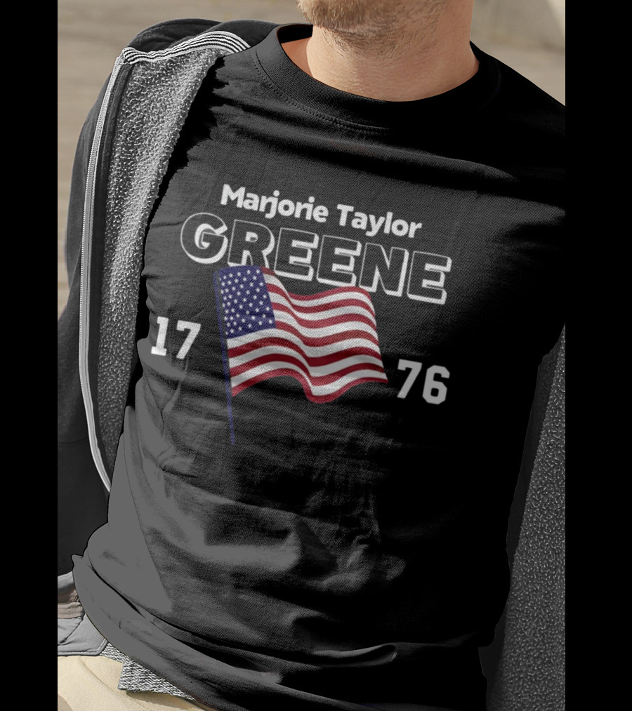 Marjorie Taylor Greene 1776 USA American Flag T-Shirt