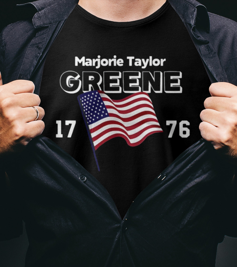 Marjorie Taylor Greene 1776 USA American Flag T-Shirt