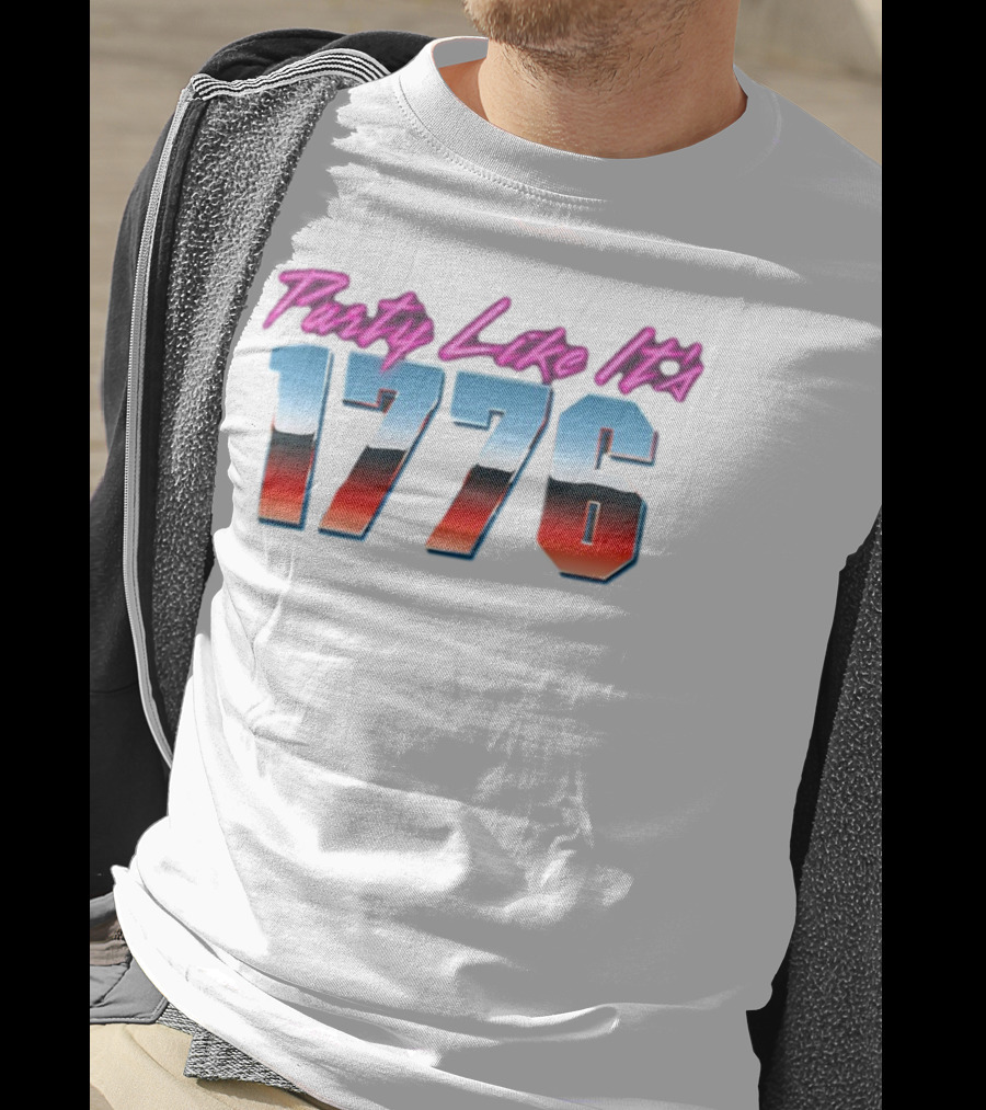 Shitheadsteve Party Like It's 1776 Retro Neon T-Shirt