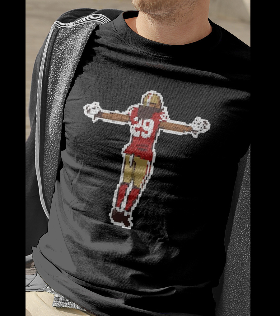 Talanoa Hufanga Pixel Art Football Celebration 49ers T-Shirt