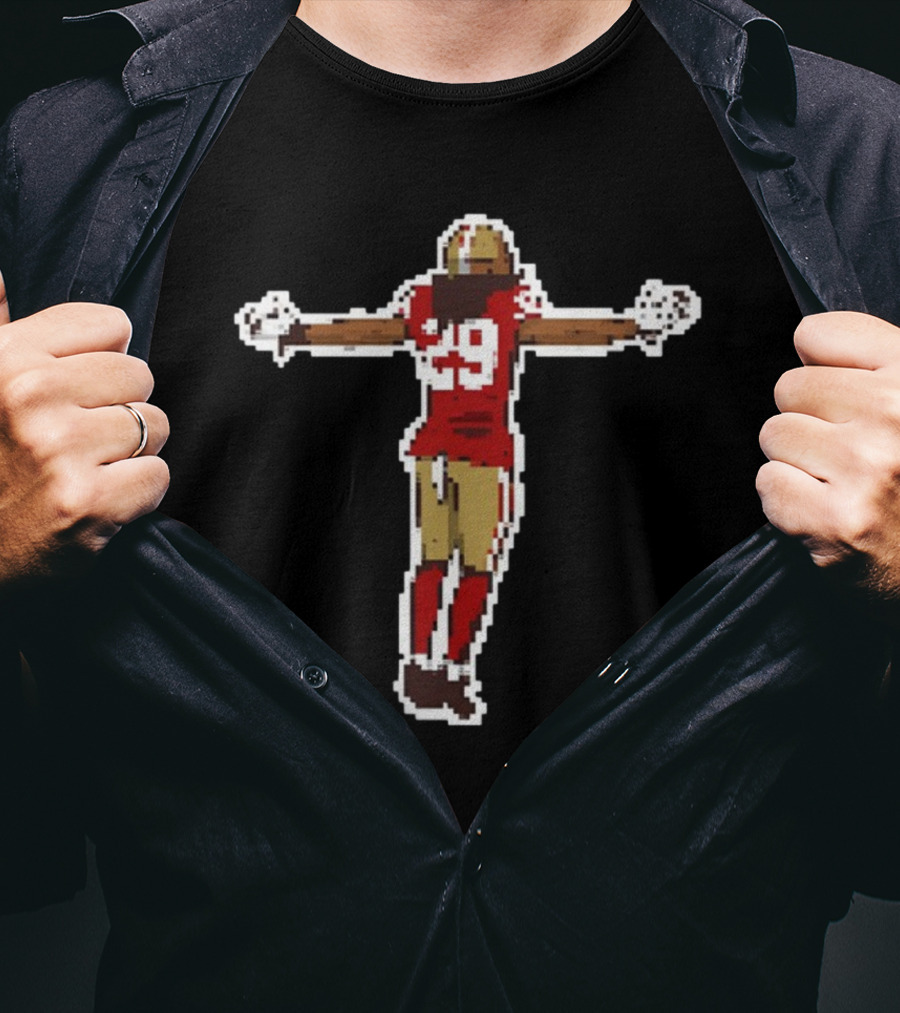 Talanoa Hufanga Pixel Art Football Celebration 49ers T-Shirt