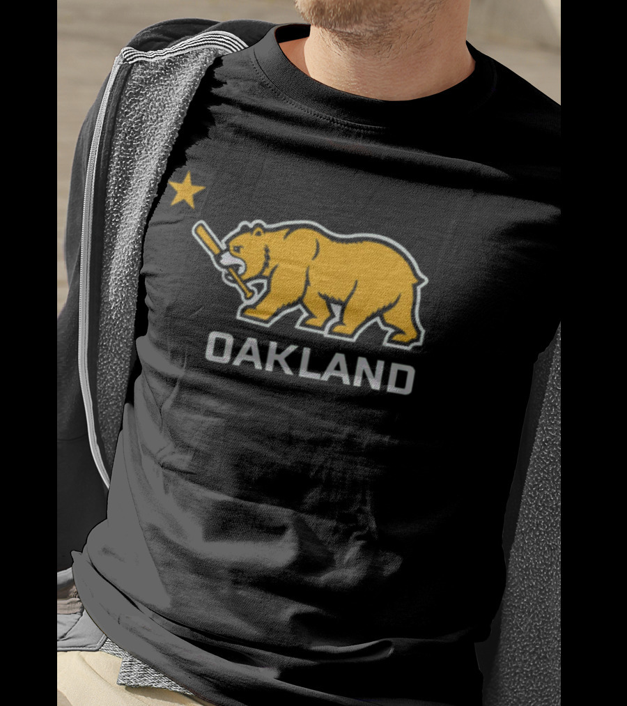 Oakland Bear Star Baseball Emblem T-Shirt