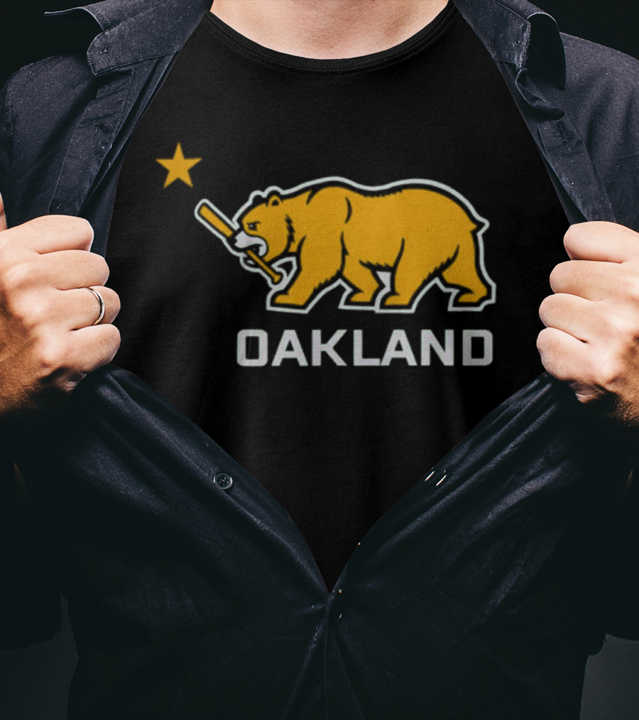 Oakland Bear Star Baseball Emblem T-Shirt