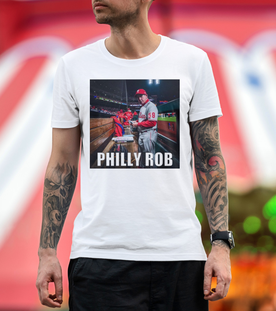 Philly Rob Philadelphia Phillies Baseball Coach Dugout Scene T-Shirt