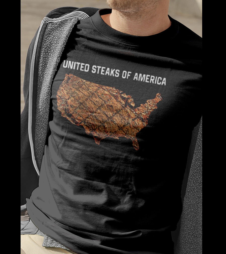 United Steaks Of America Beef Map USA T-Shirt