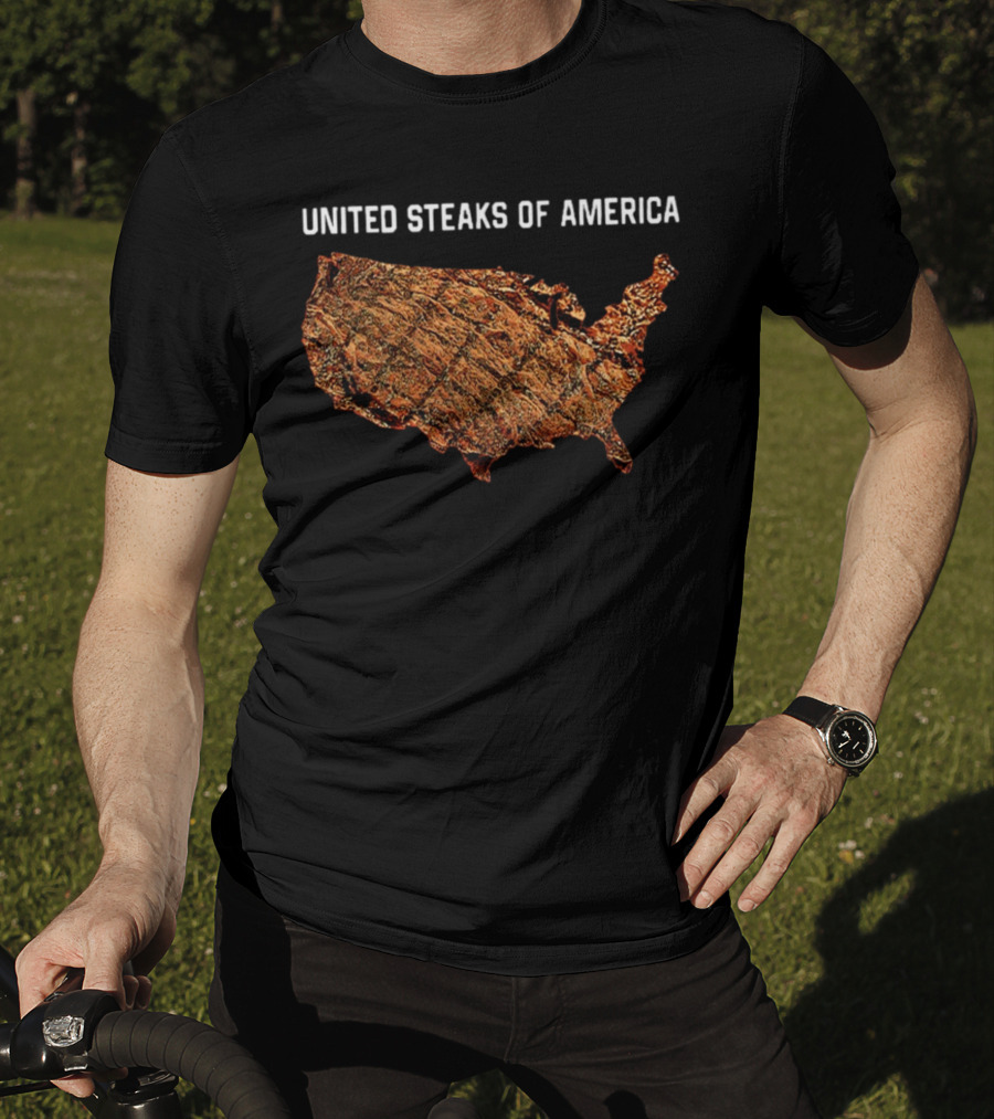 United Steaks Of America Beef Map USA T-Shirt