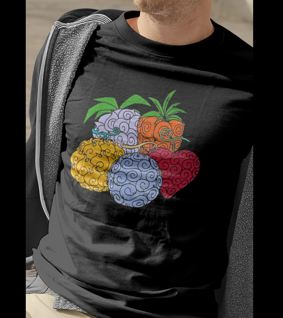 Crunchyroll One Piece Devil Fruits Colorful Collection T-Shirt