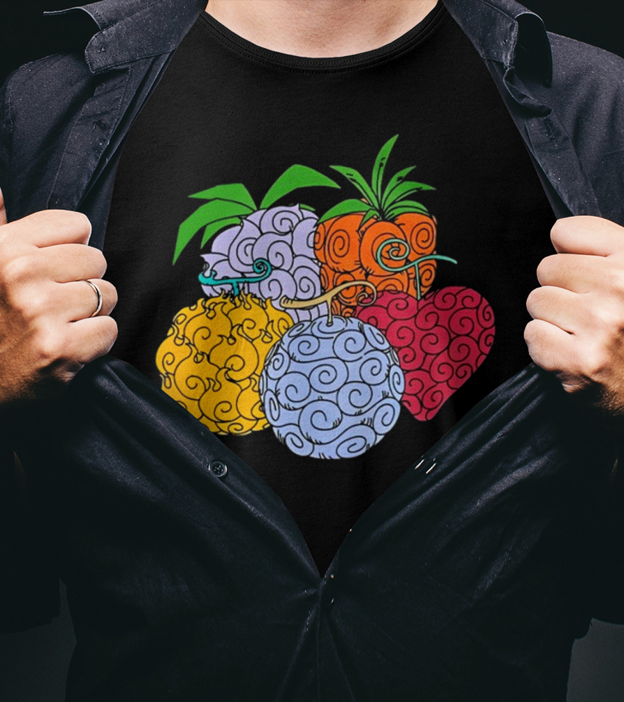 Crunchyroll One Piece Devil Fruits Colorful Collection T-Shirt