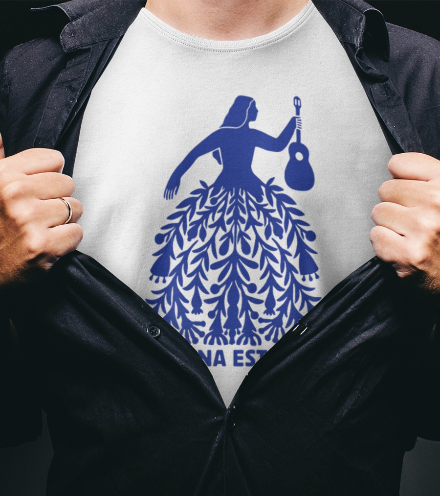 Silvana Estrada Blue Dress Guitar Motif T-Shirt