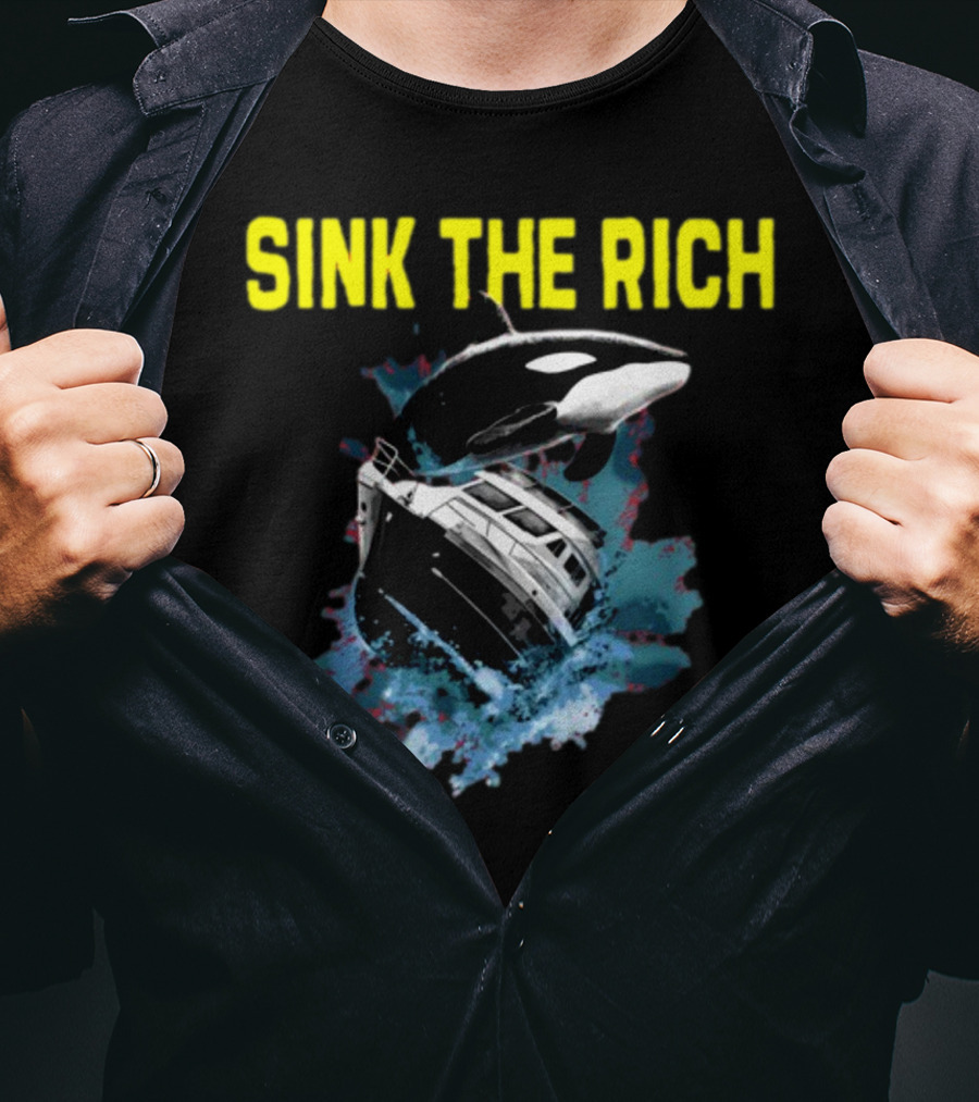 Sink The Rich Killer Whale Yacht Destruction T-Shirt