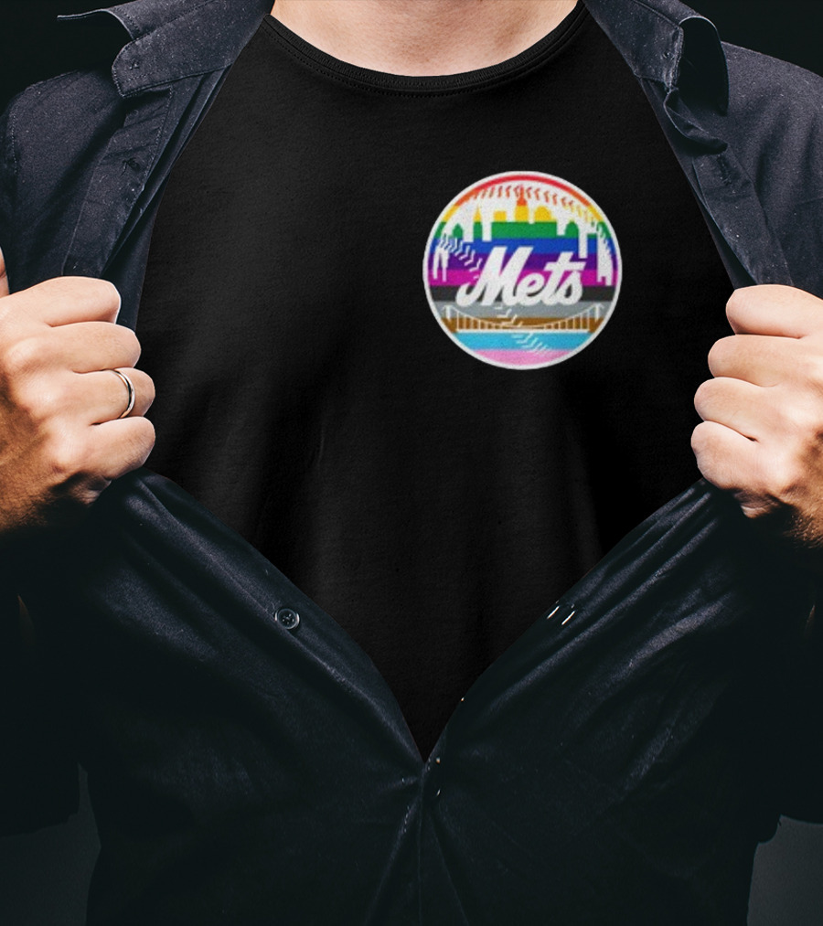 Tia Alex New York Mets Rainbow Pride T-Shirt