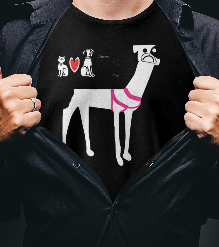 Ottawa Humane Society I'm Saving Dogs With Heart And Cartoon Dog T-Shirt