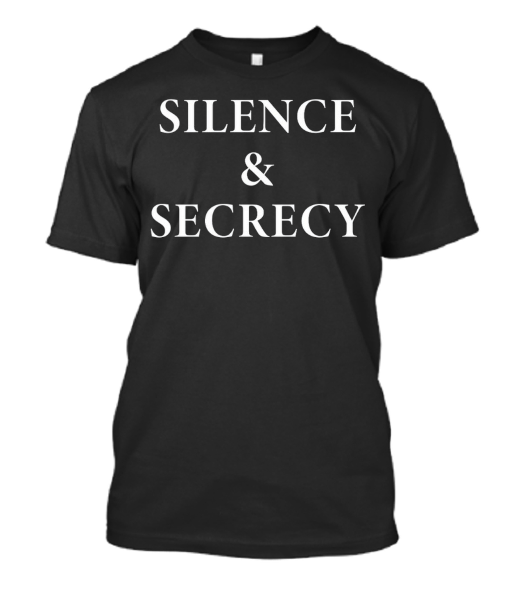Raf Simons Silence And Secrecy Bold Minimalist Black And White Typography T-Shirt