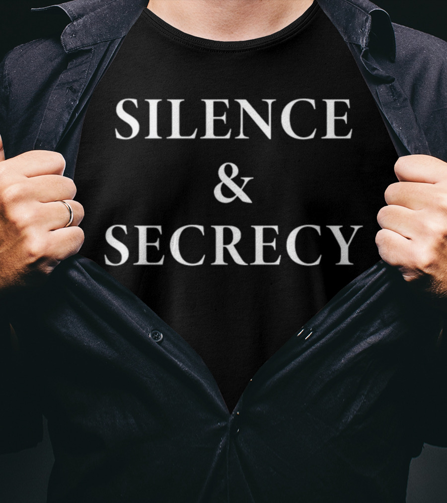 Raf Simons Silence And Secrecy Bold Minimalist Black And White Typography T-Shirt