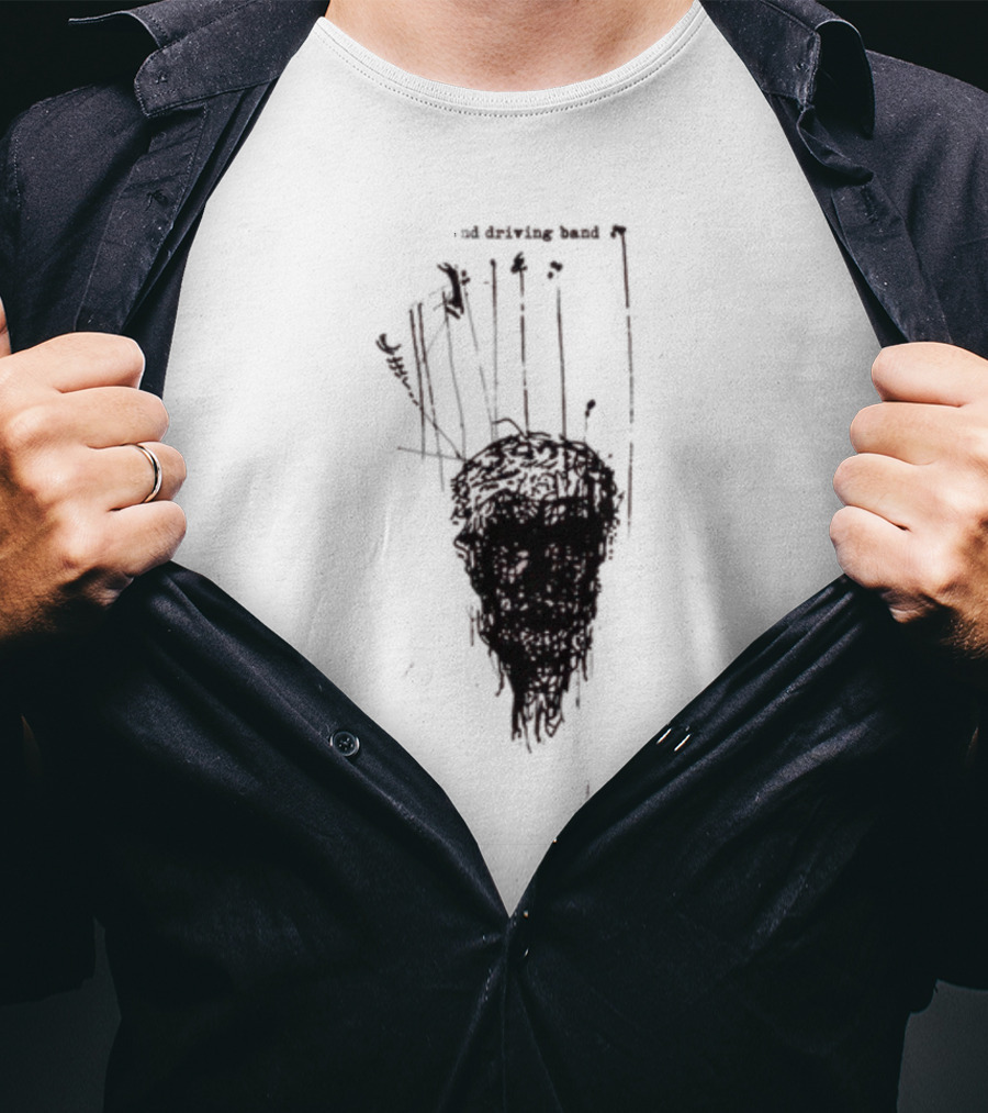 Anthony Green And The High And Driving Band Sketch Head Dark Aesthetic T-Shirt