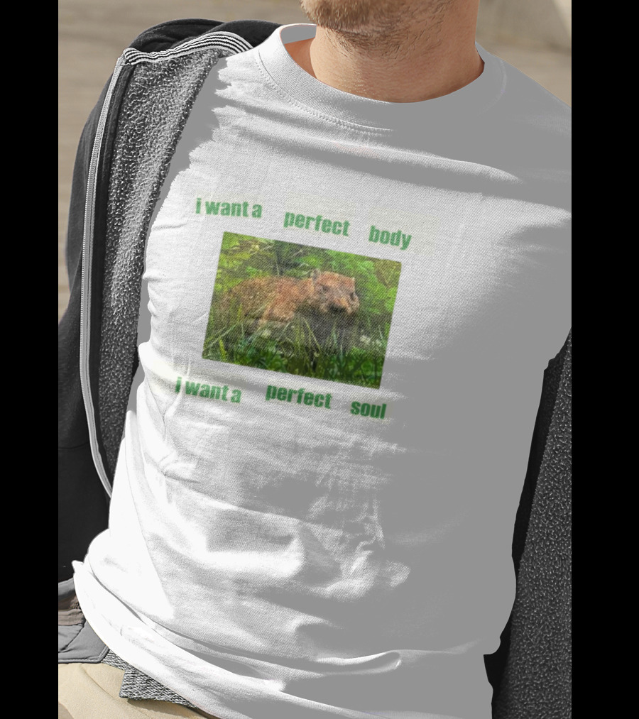 I Want A Perfect Body Perfect Soul Groundhog Baby T-Shirt