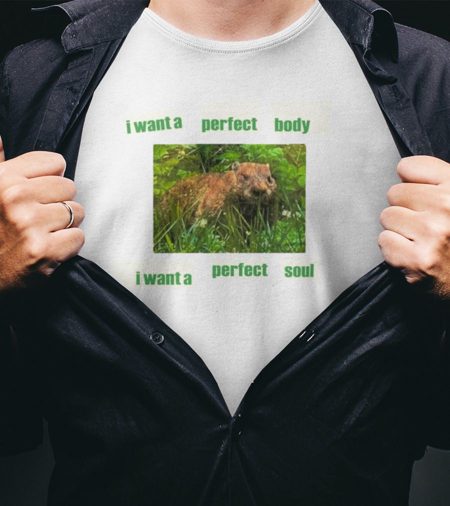 I Want A Perfect Body Perfect Soul Groundhog Baby T-Shirt