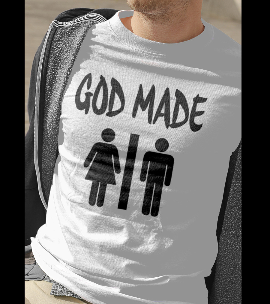 GOD MADE Man Woman Symbols T-Shirt