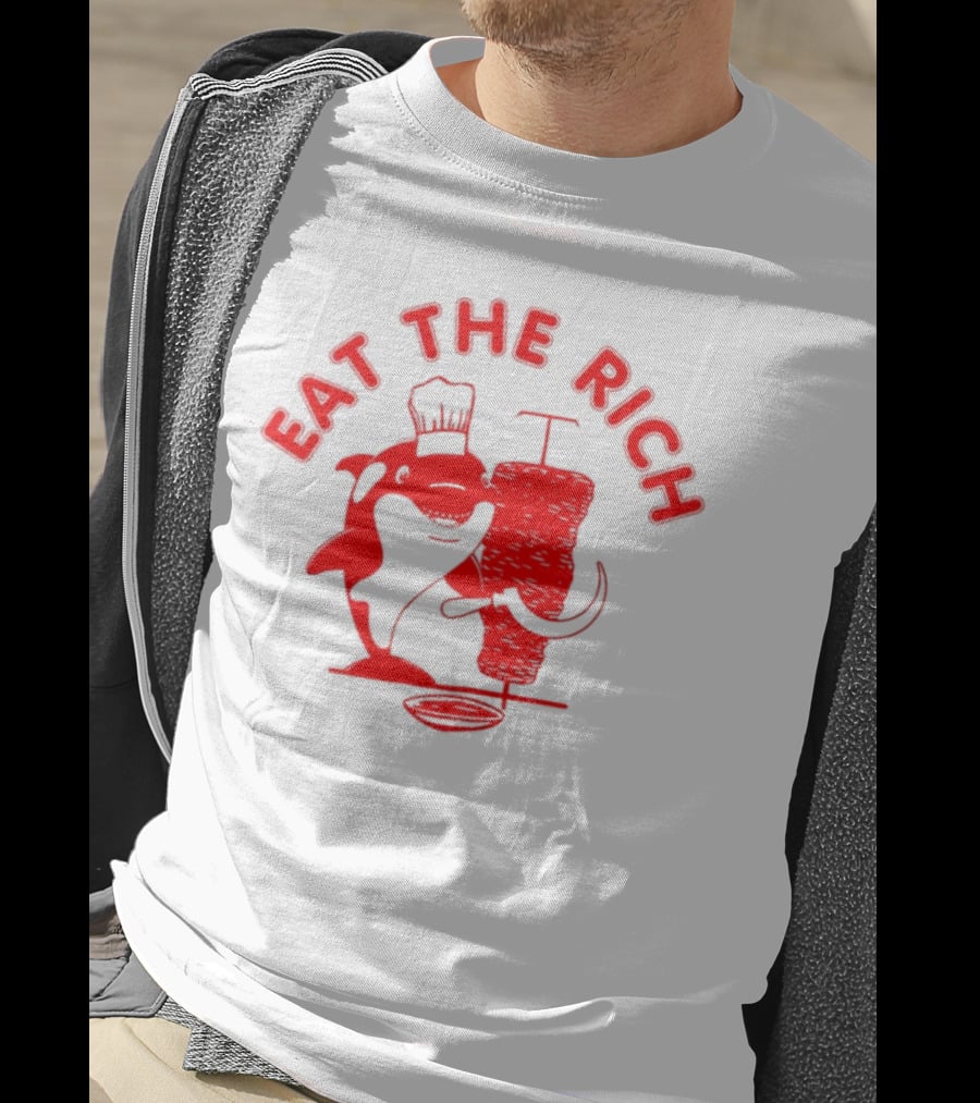 Ballena Gladis Eat The Rich Chef Orca With Meat Spit T-Shirt