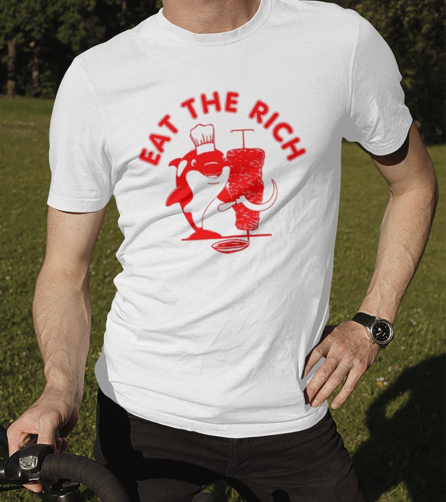 Ballena Gladis Eat The Rich Chef Orca With Meat Spit T-Shirt