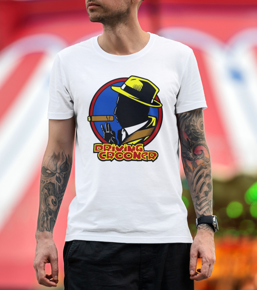 Driving Grooner Fedora Silhouette Cigar T-Shirt