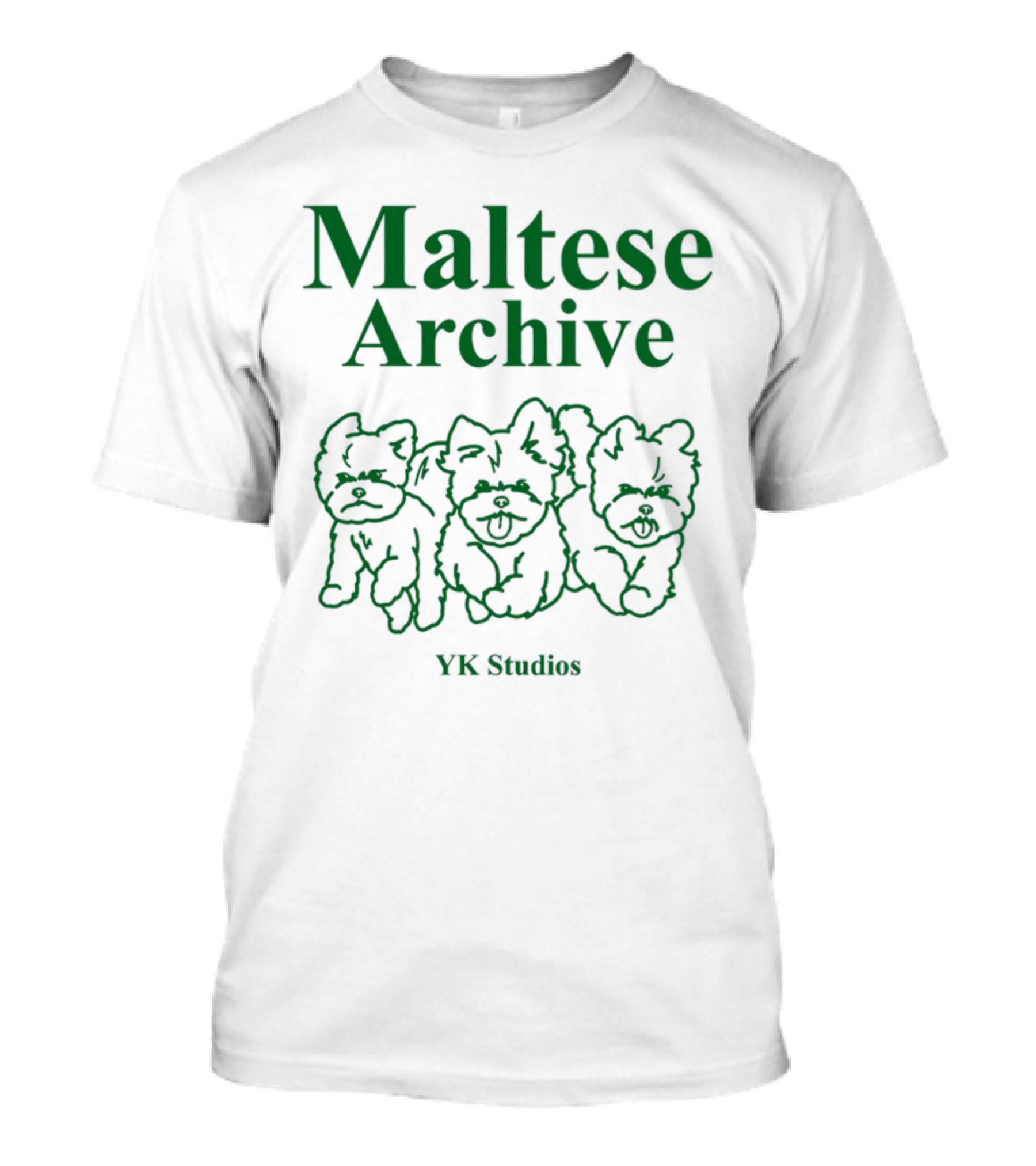 Maltese Archive YK Studios Three Dogs T-Shirt