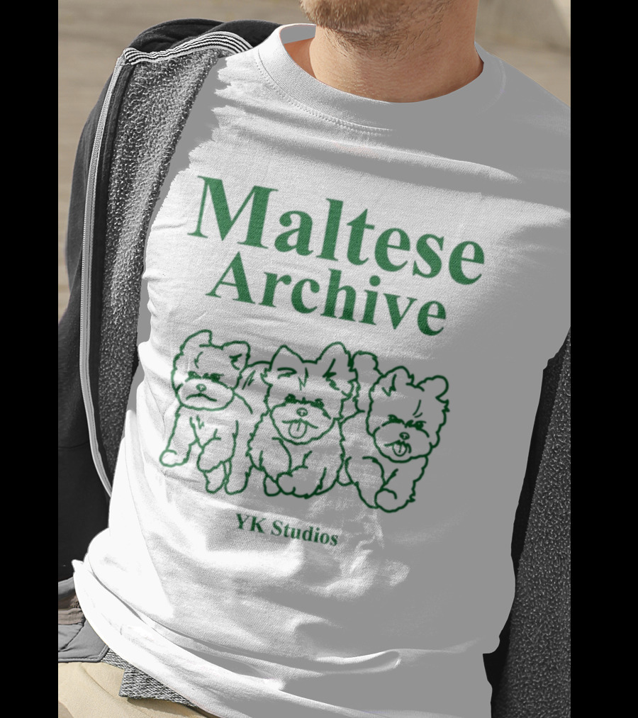 Maltese Archive YK Studios Three Dogs T-Shirt