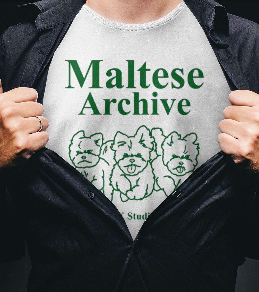 Maltese Archive YK Studios Three Dogs T-Shirt