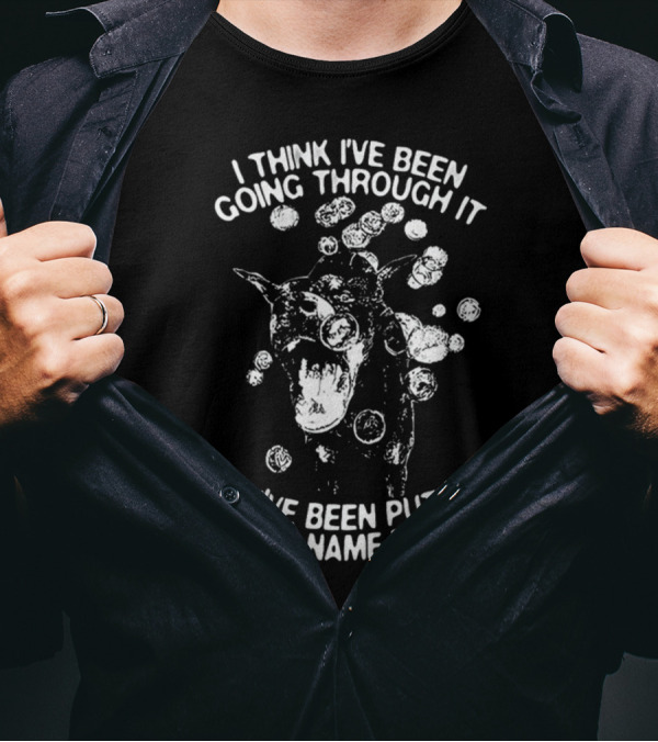 I Think I've Been Going Through It And I've Been Putting Your Name To It Howling Wolf Surrounded By Bubbles T-Shirt