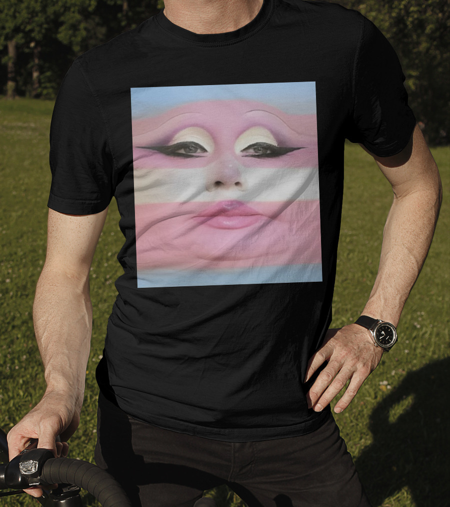 Juno Birch Transgender Flag Face T-Shirt