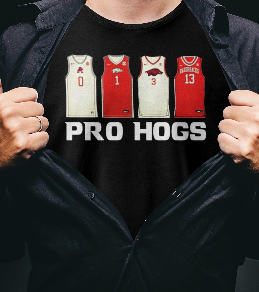 Pro Hogs Arkansas Basketball Jerseys Razorbacks Icons T-Shirt