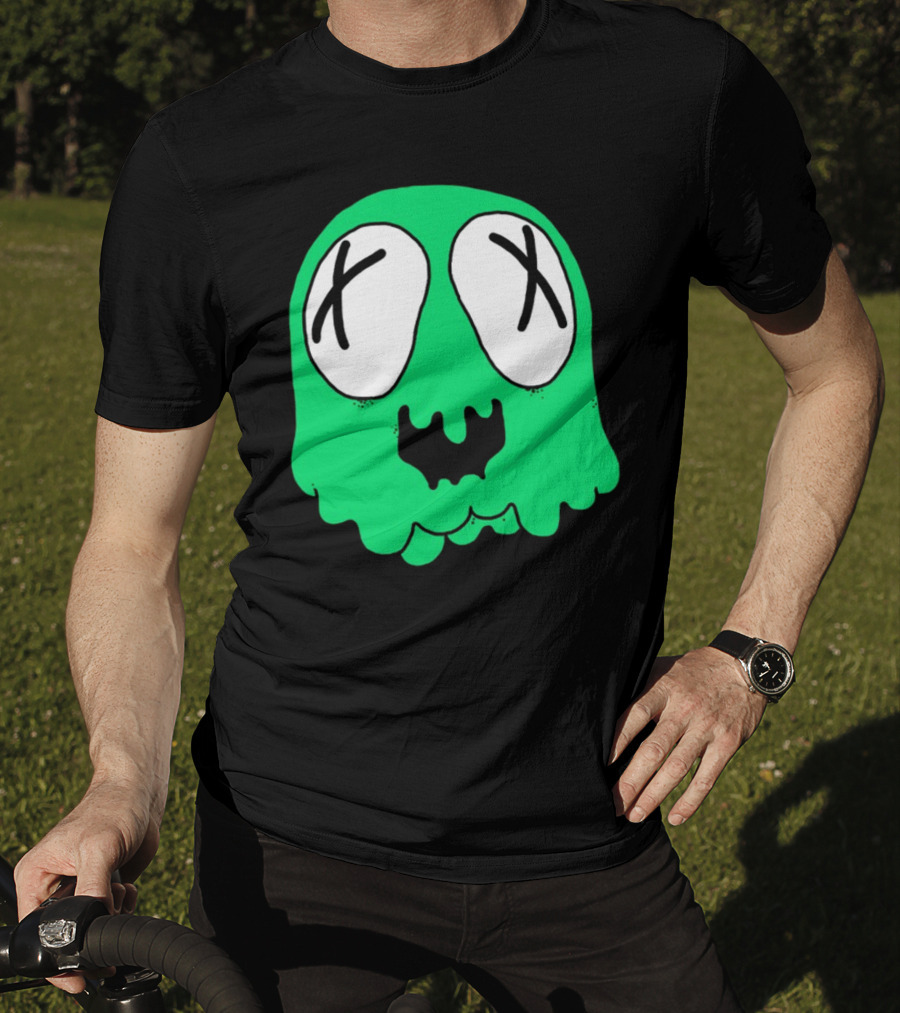 Sludge Life Shop Ghost Green Blob With X Eyes T-Shirt
