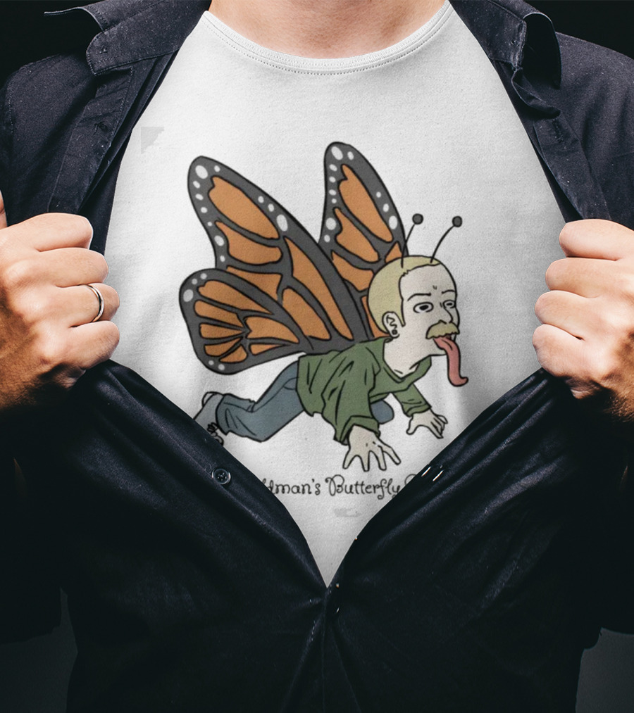 Benny Feldman's Butterfly Pavilion Winged Humanoid Cartoon With Antennae And Sneakers T-Shirt