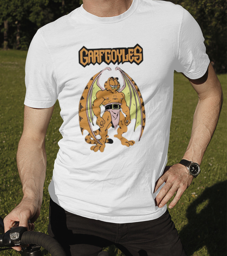 Garfgoyles Garfield David C. Smith T-Shirt
