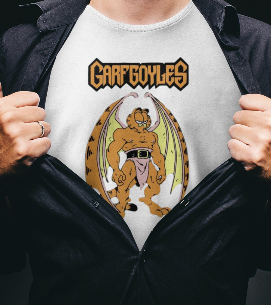 Garfgoyles Garfield David C. Smith T-Shirt