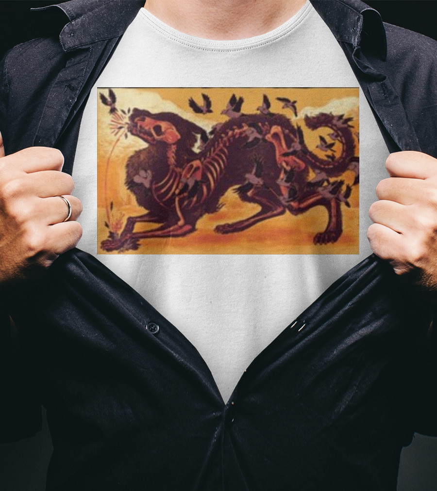 I Lost My Head Again Skeleton Wolves Corvus Ravens T-Shirt