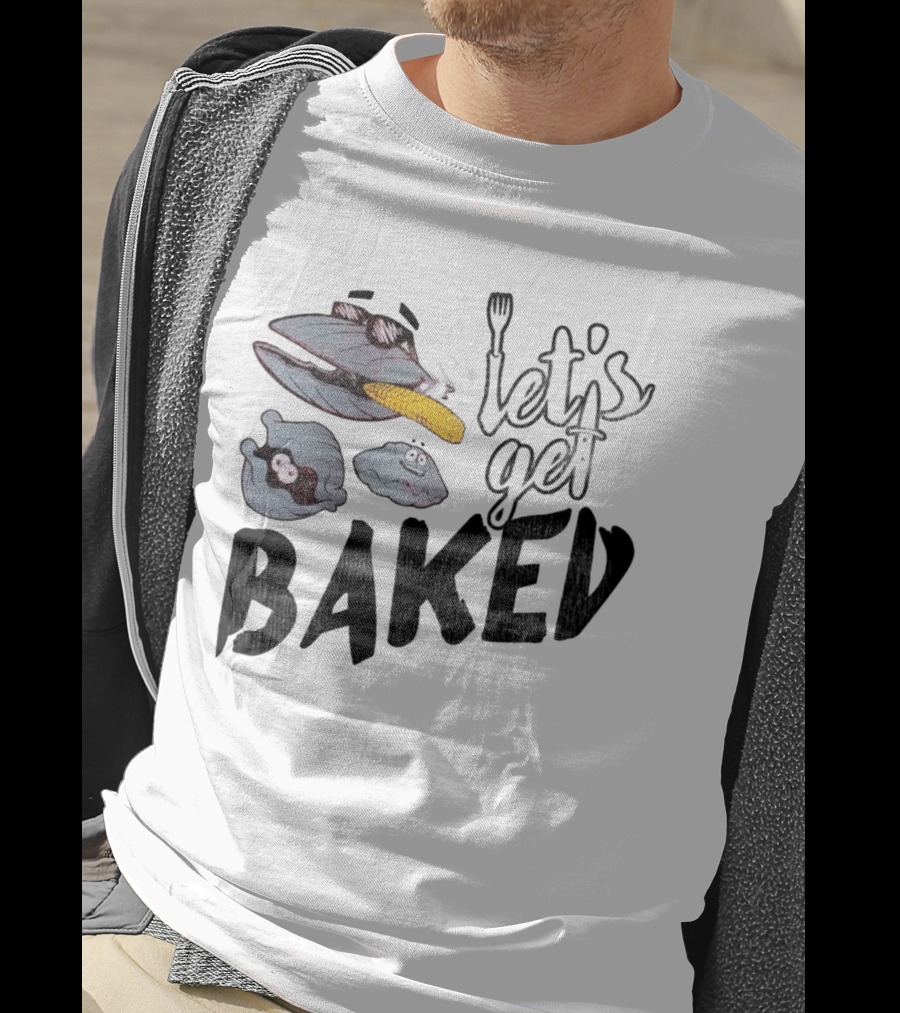 Cape Cod Clams Let's Get Baked With Corn And Cutlery Motif T-Shirt