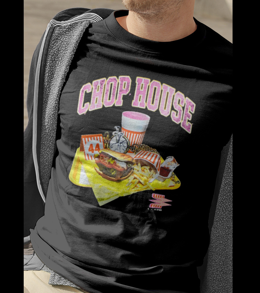 Chop House 44 Fast Food Combo With Burger Fries Drink And Condiments T-Shirt